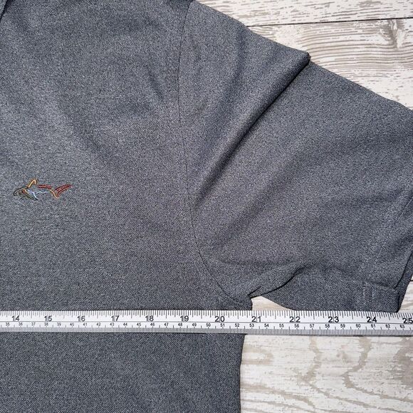 Greg Norman for‎ Tasso Elba Five Iron Polo Shirt Gray Size S Play Dry Mens Golf - Picture 8 of 8